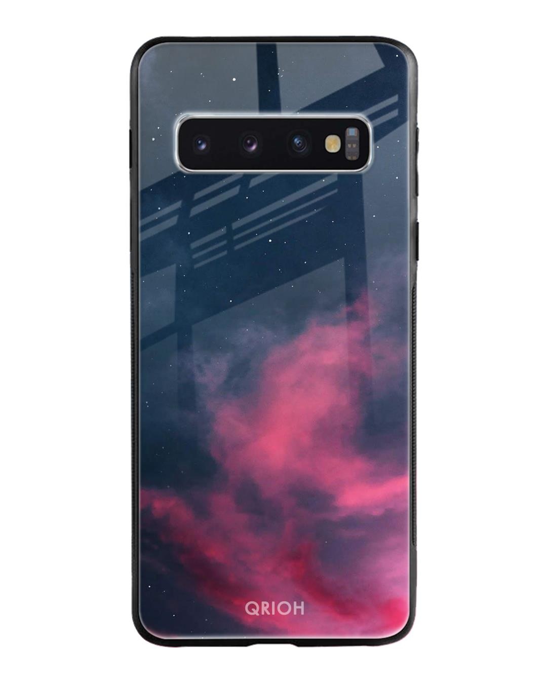 Shop Moon Night Printed Premium Glass Cover For Samsung Galaxy S10(Impact Resistant, Matte Finish)-Front