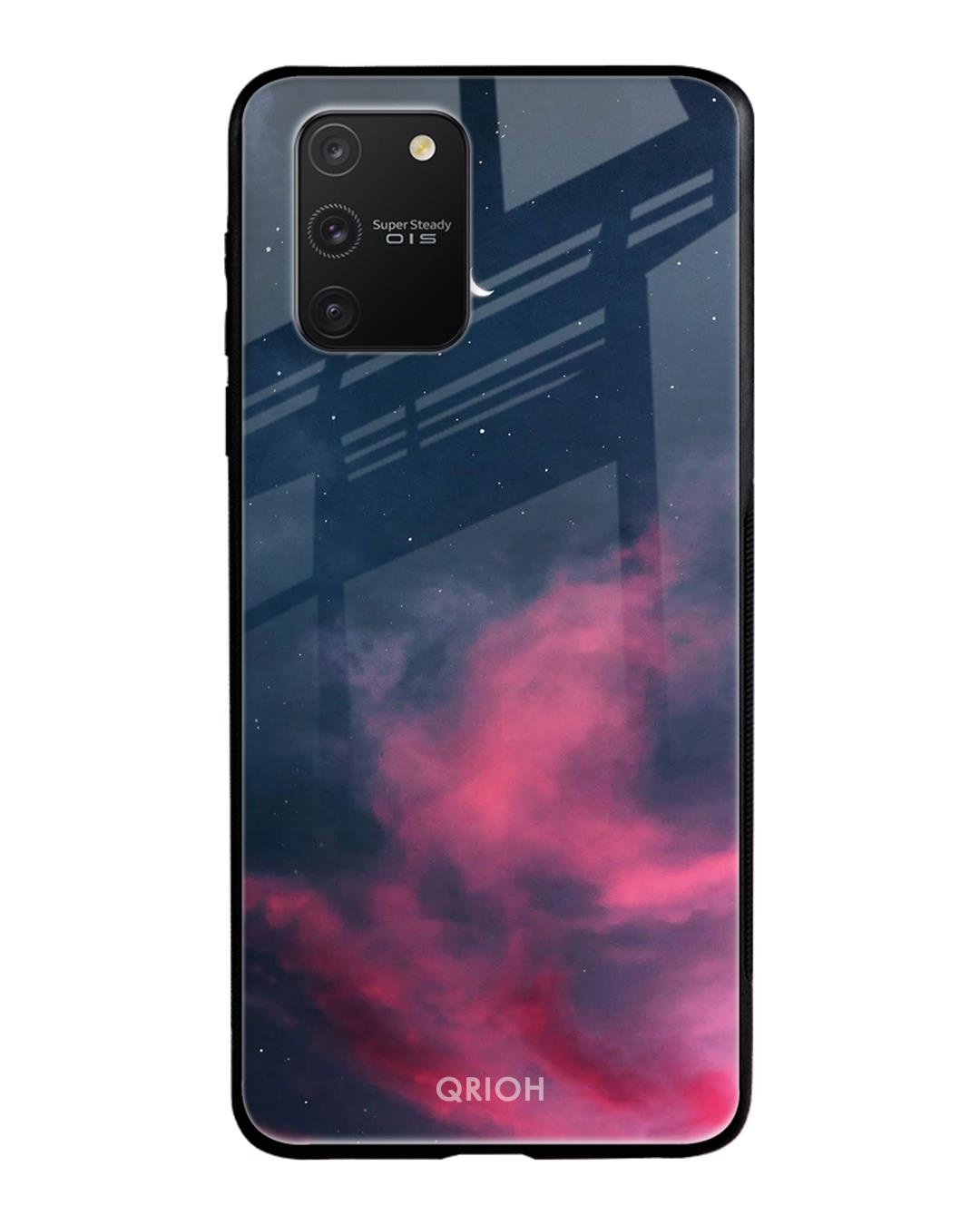 Shop Moon Night Printed Premium Glass Cover For Samsung Galaxy S10 lite(Impact Resistant, Matte Finish)-Front
