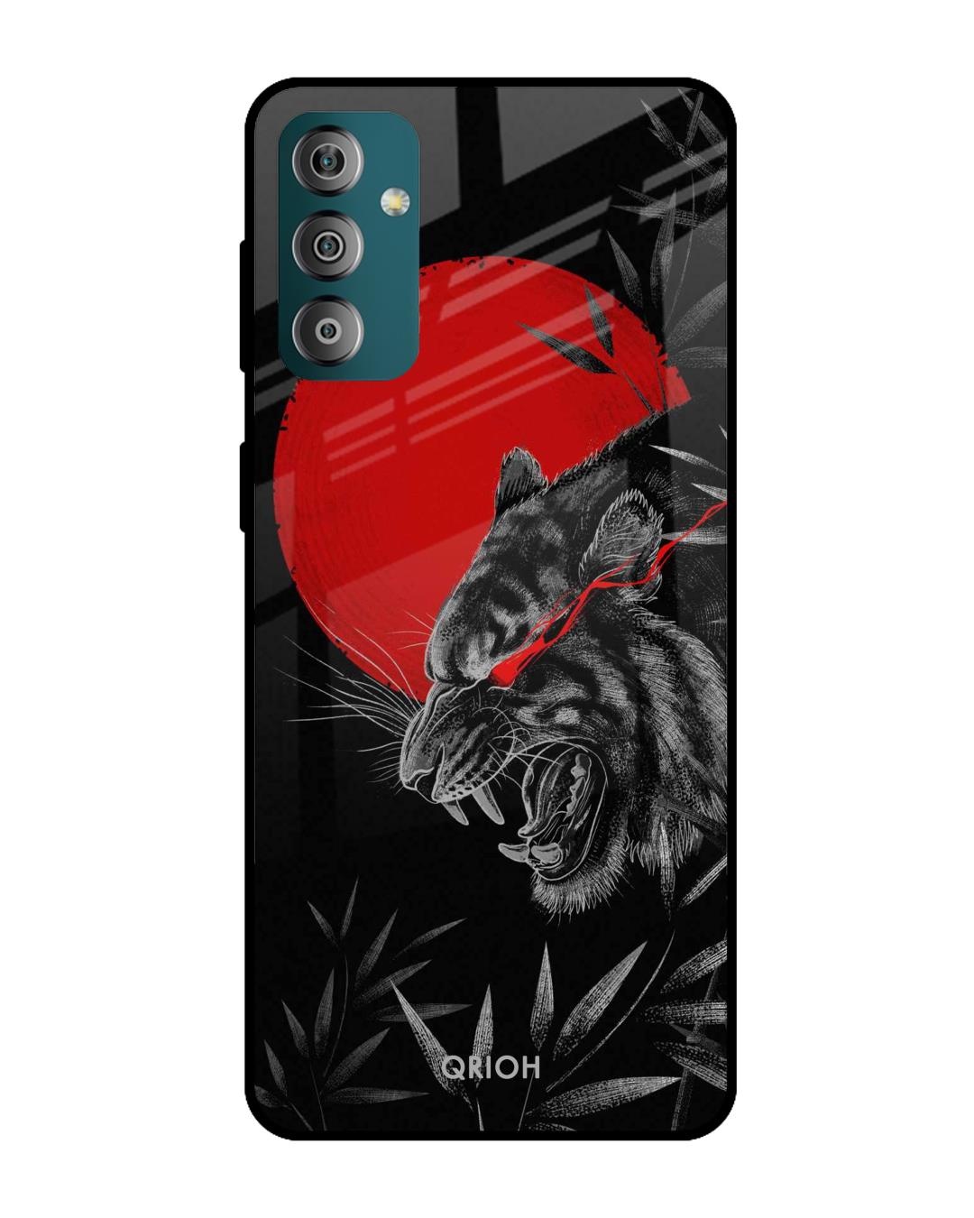 Shop Moon Tiger Printed Premium Glass Cover For  F23 5G(Impact Resistant, Matte Finish)-Front