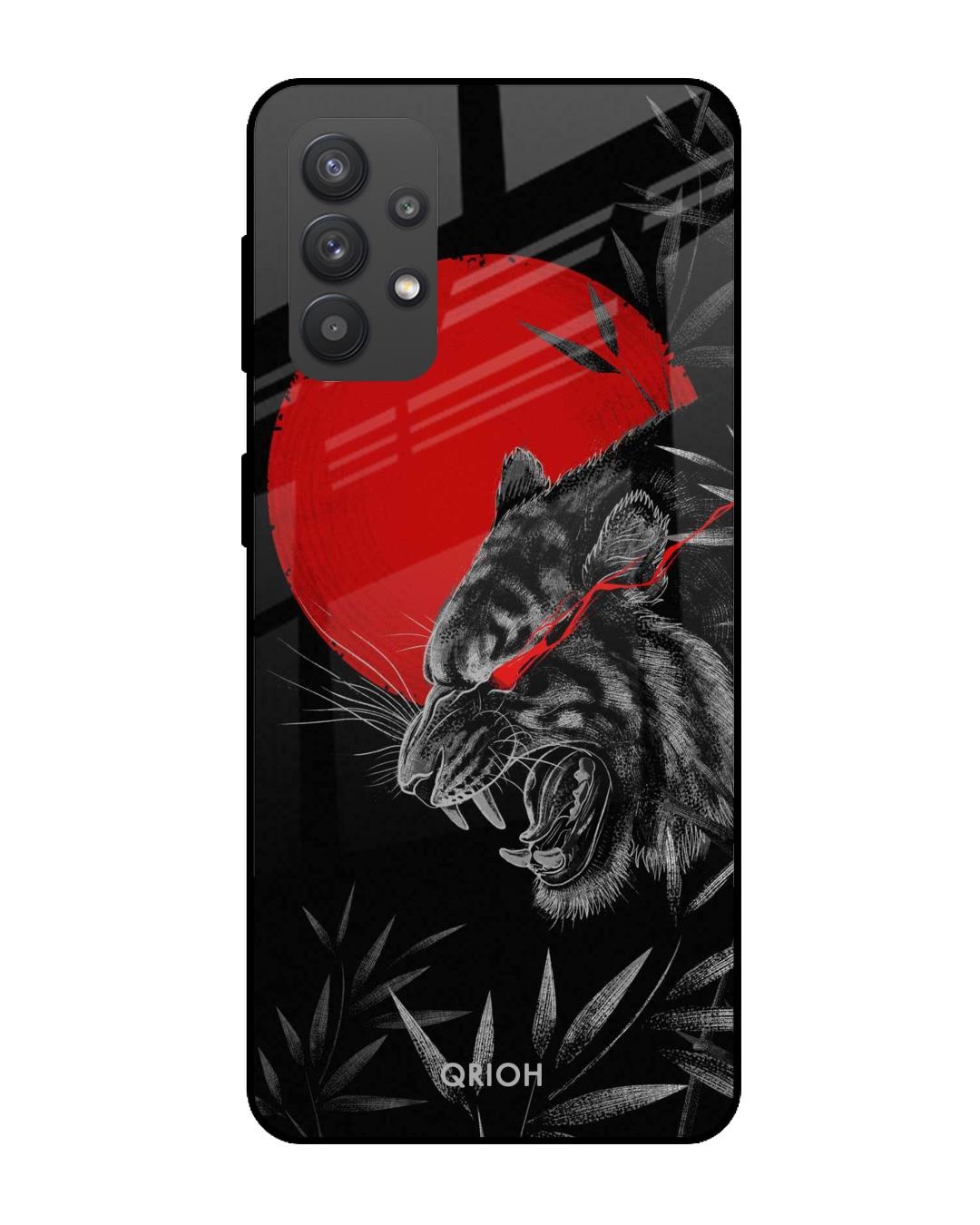 Shop Moon Tiger Printed Premium Glass Cover For  M32 5G(Impact Resistant, Matte Finish)-Front