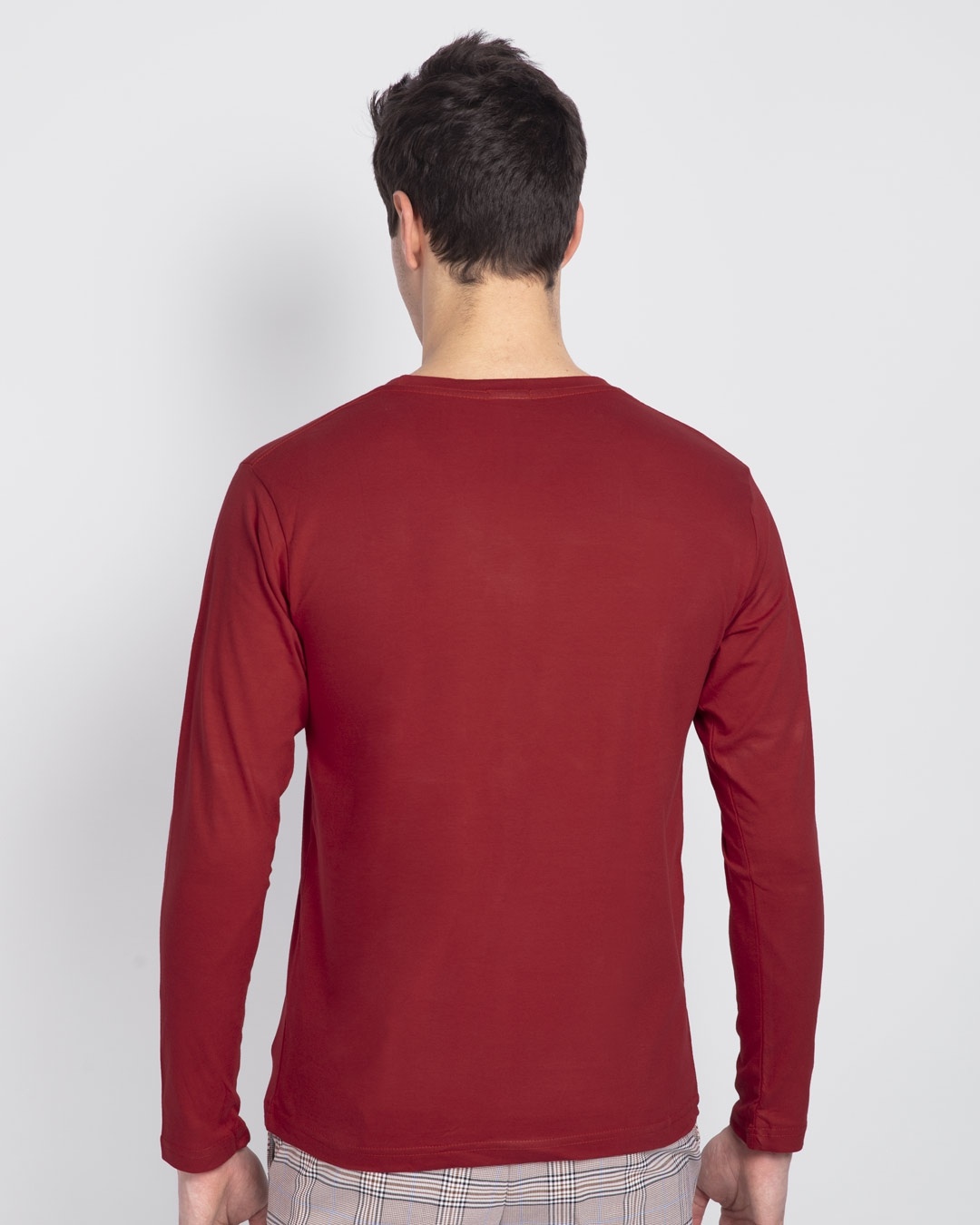 Shop Moraya Full Sleeve T-Shirt Bold Red-Back