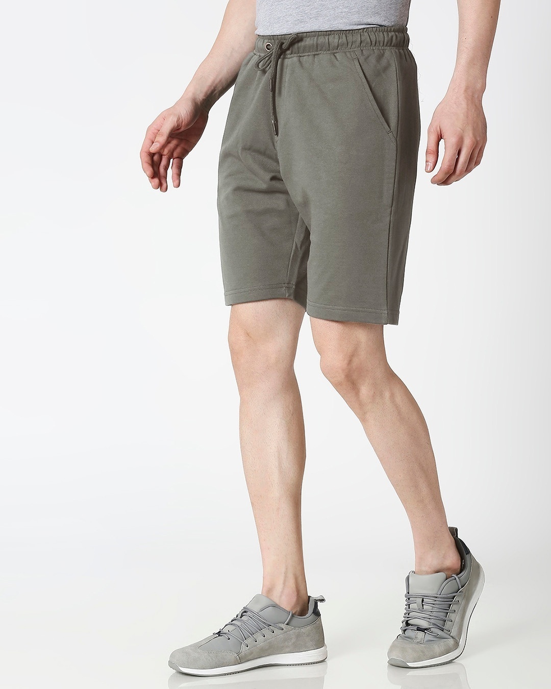 Shop Men's Grey Casual Shorts-Back