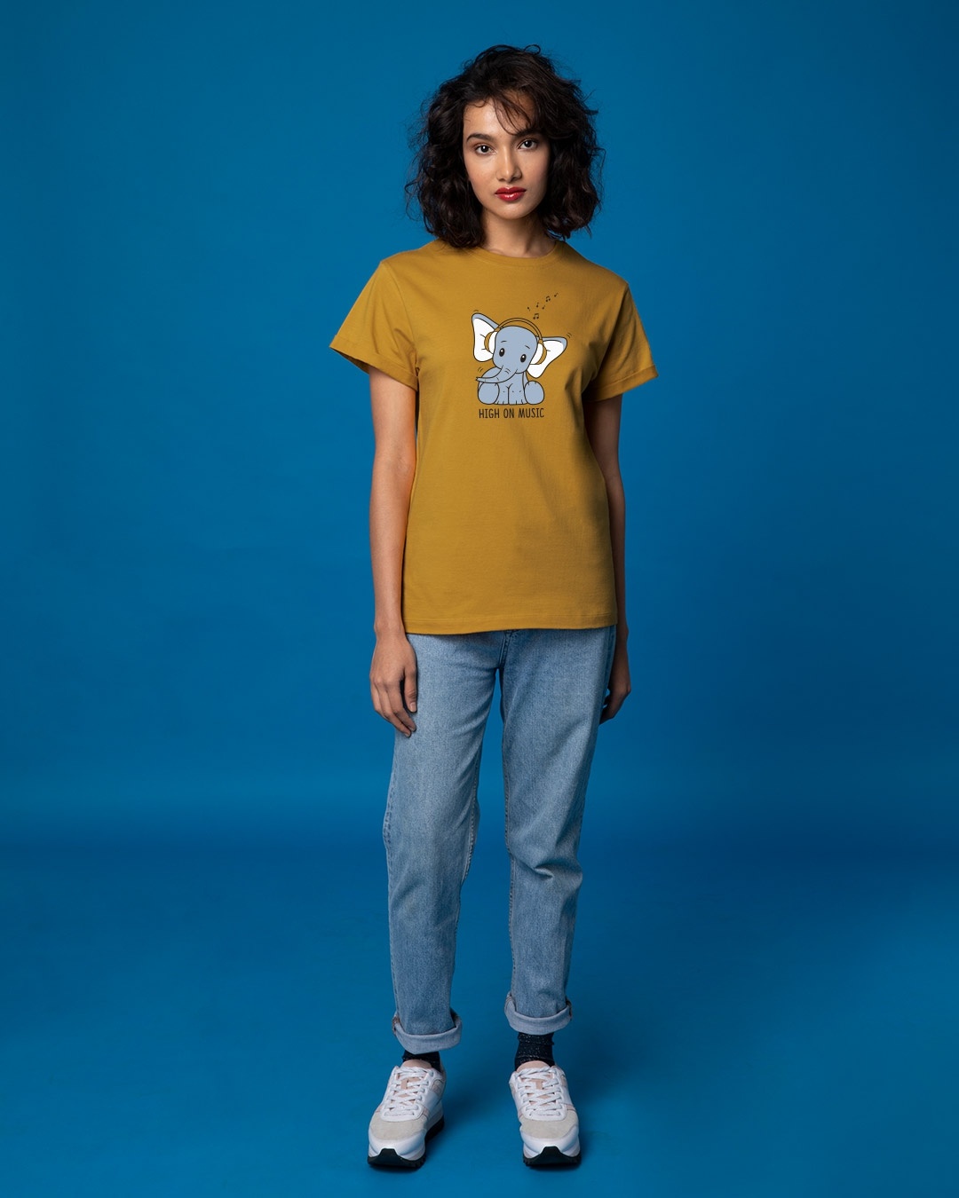 Shop Music Elephant Boyfriend T-Shirt-Design