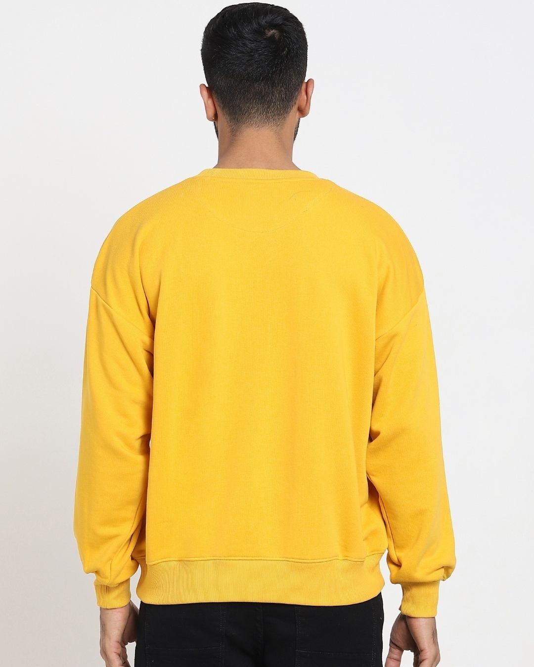 Buy Mustard Yellow Loose Fit Sweatshirt for Men yellow Online at Bewakoof