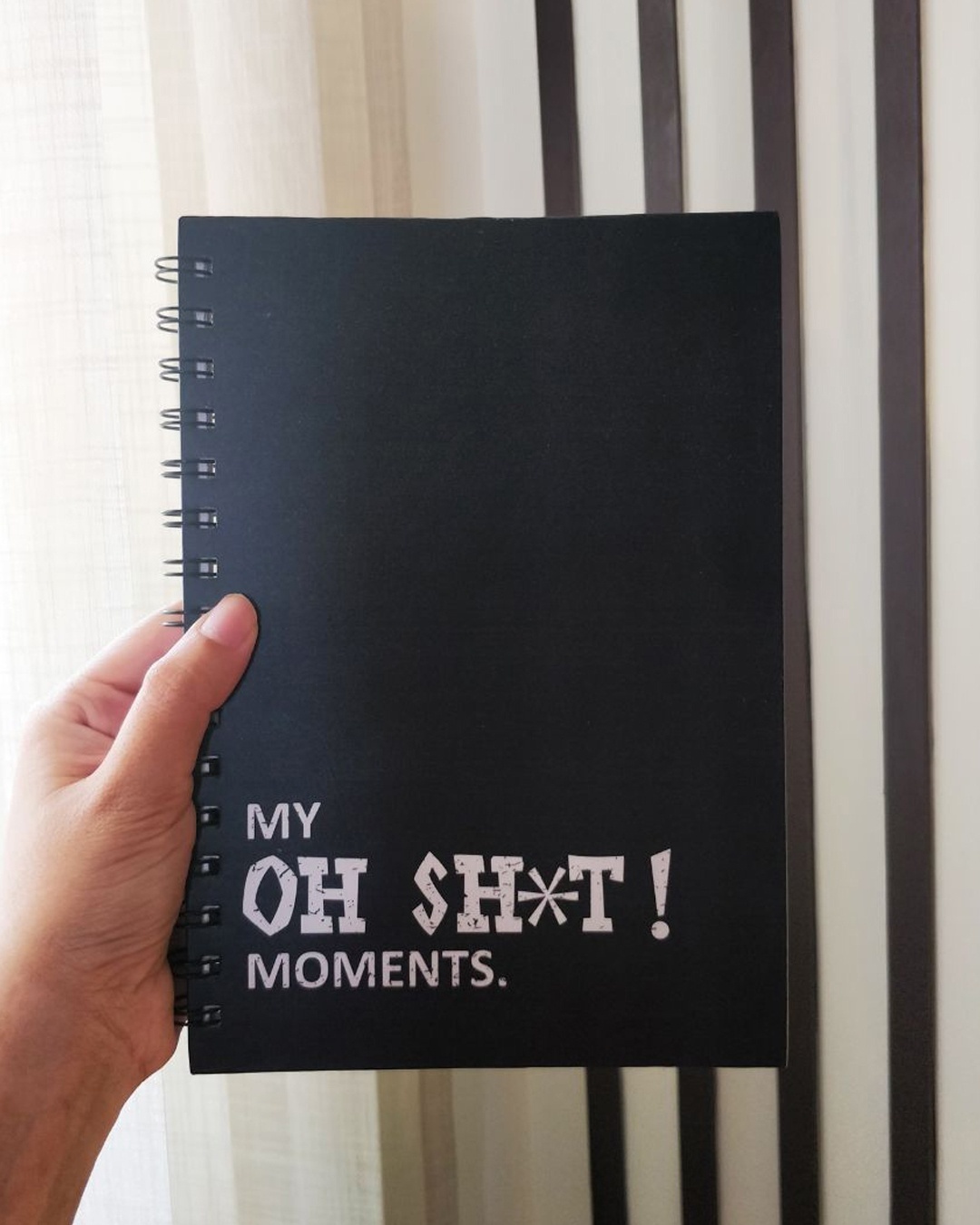 Shop My Oh Shit Moments Designer Notebook (Hardbound, A5 Size, 144 Pages, Ruled Pages)-Front