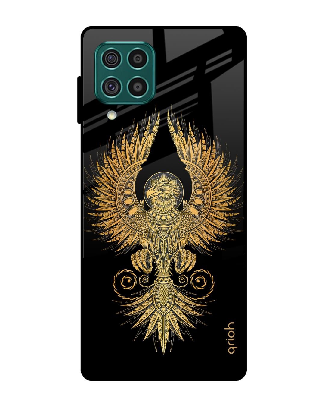Shop Mythical Phoenix Art Printed Premium Glass Cover For  F62(Impact Resistant-Front