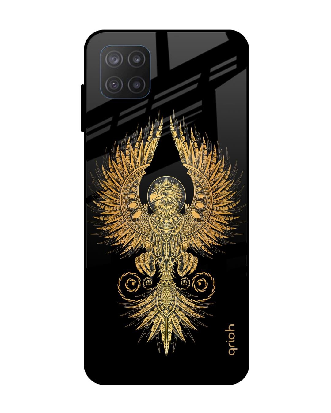 Shop Mythical Phoenix Art Printed Premium Glass Cover For  M12(Impact Resistant-Back