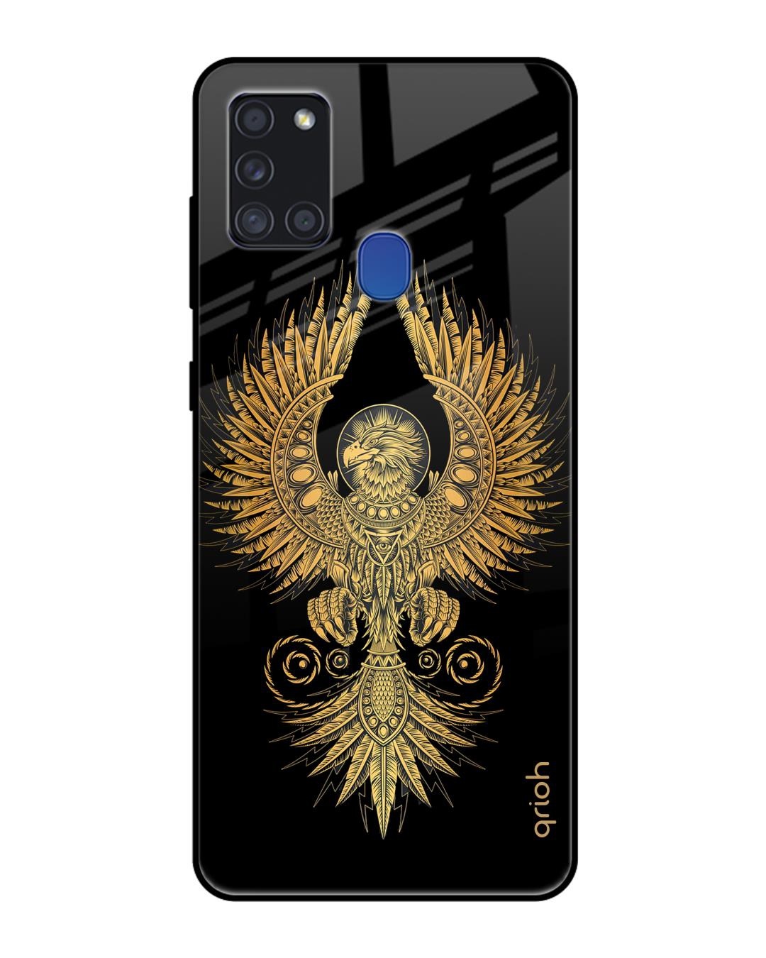 Shop Mythical Phoenix Art Printed Premium Glass Cover For Samsung Galaxy A21s(Impact Resistant-Front