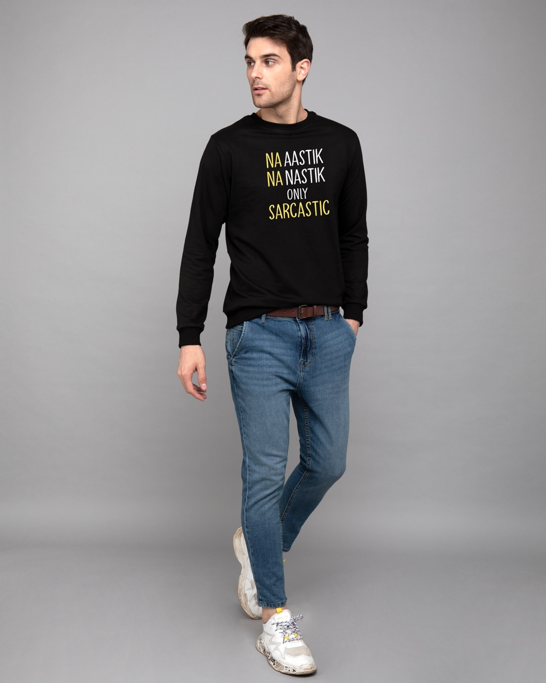 Shop Na Aastik Na Nastik Fleece Light Sweatshirt-Design