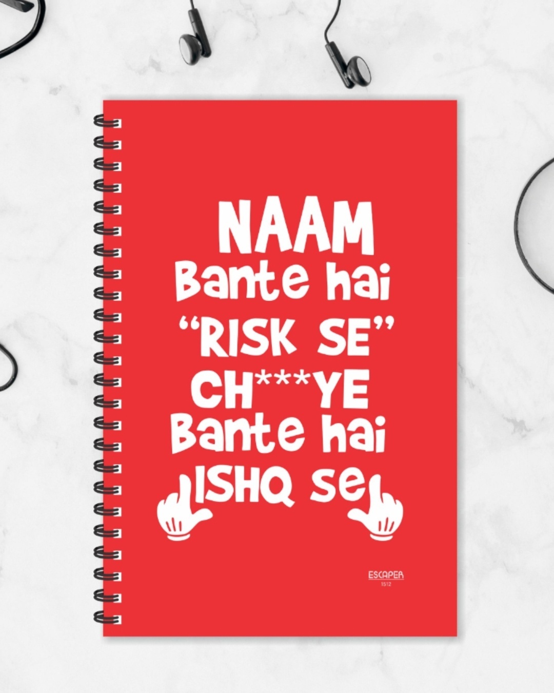 Shop Naam Bante Hai Risk Se Designer Notebook (Soft Cover, A5 Size, 160 Pages, Ruled Pages)-Front