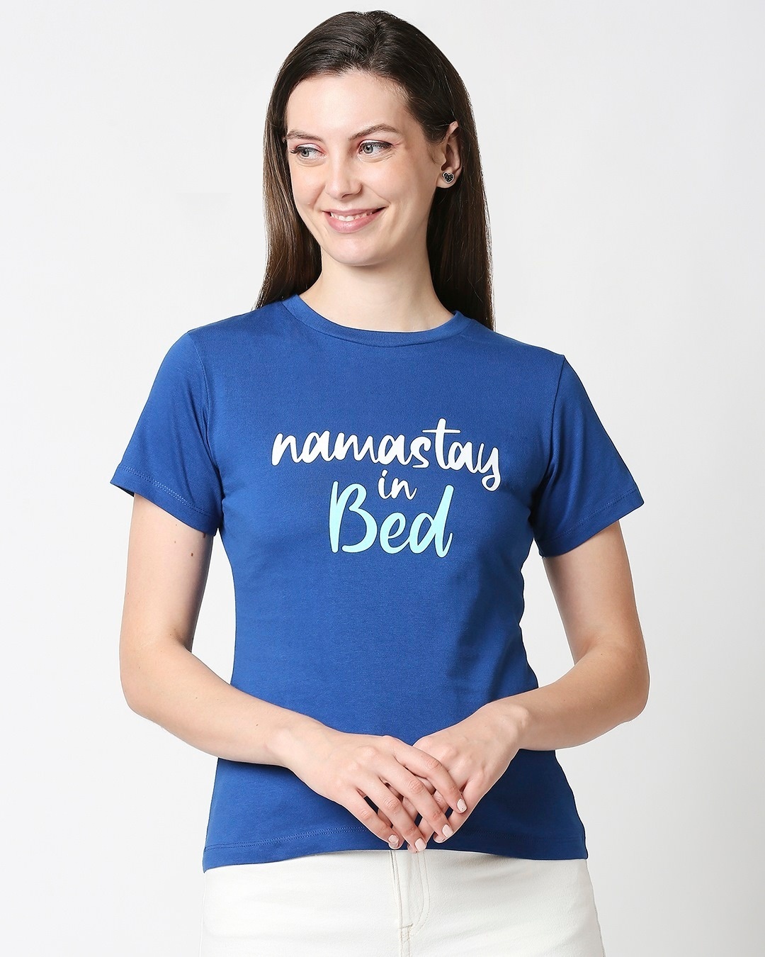 Shop Namaste in bed Lounge All Over Printed Half Sleeves T-Shirt-Back