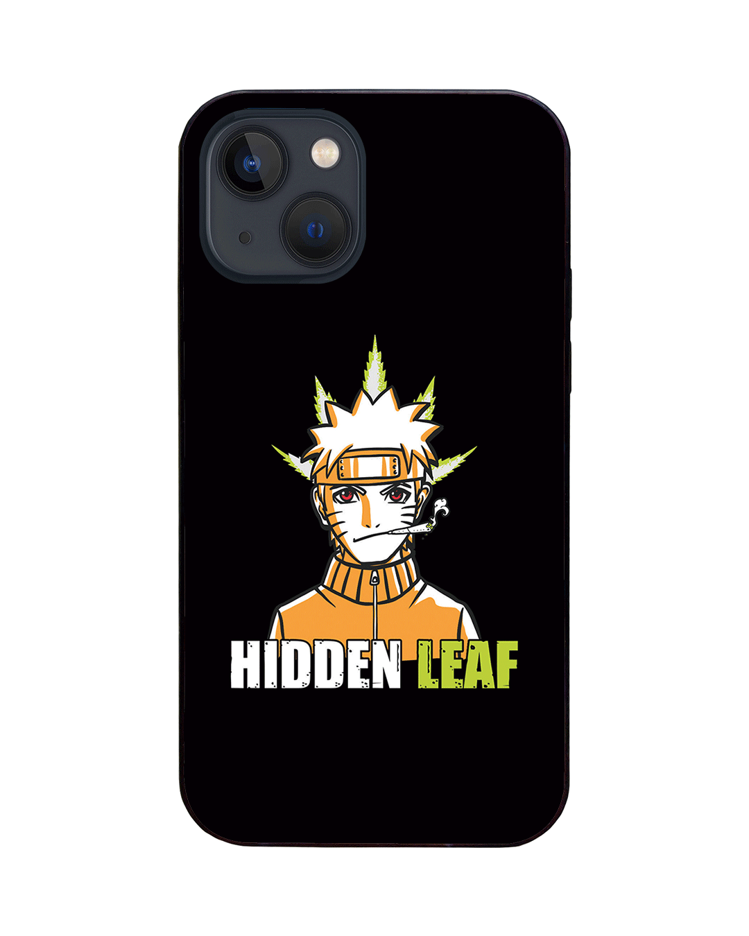 Shop Naruto Hidden Leaf LED Cover for iPhone 13-Front