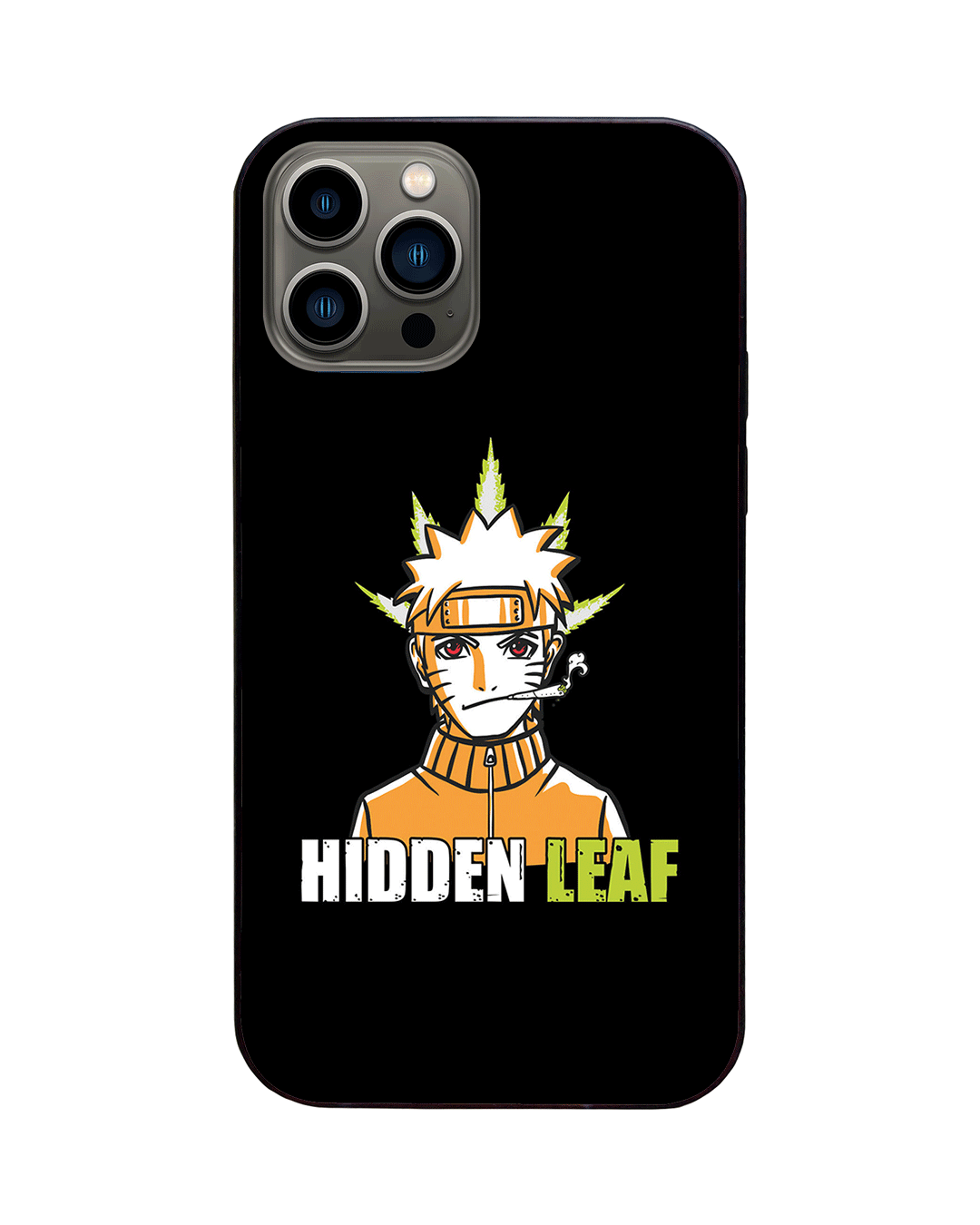 Shop Naruto Hidden Leaf LED Cover for iPhone 13 Pro Max-Front