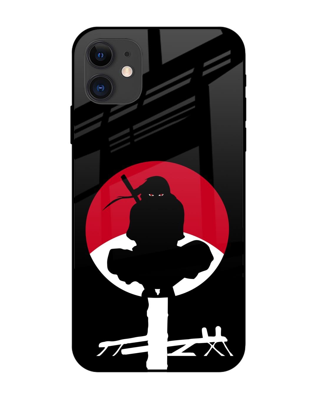 Shop Naruto Illustration Premium Glass Case for Apple iPhone 12 (Shock Proof,Scratch Resistant)-Front