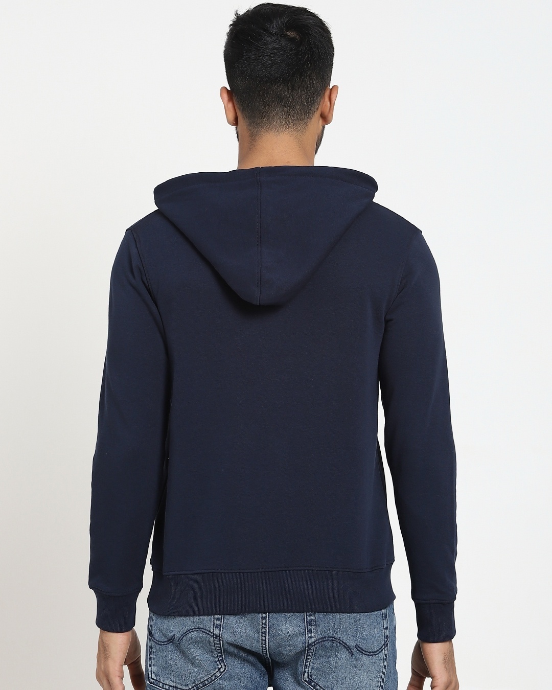Shop Navy Blue Hoodie Sweatshirt-Design