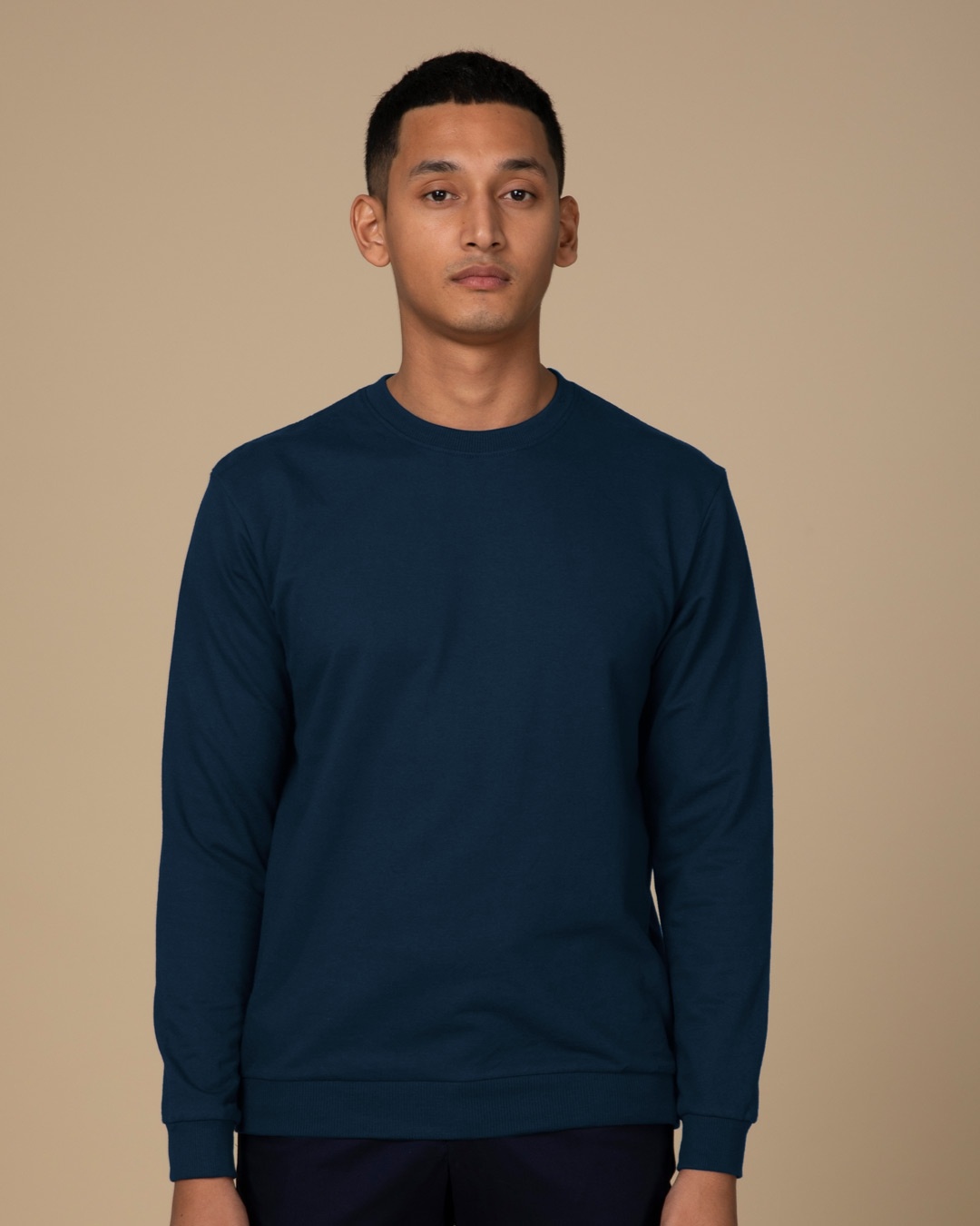Shop Navy Blue Light Sweatshirt-Front