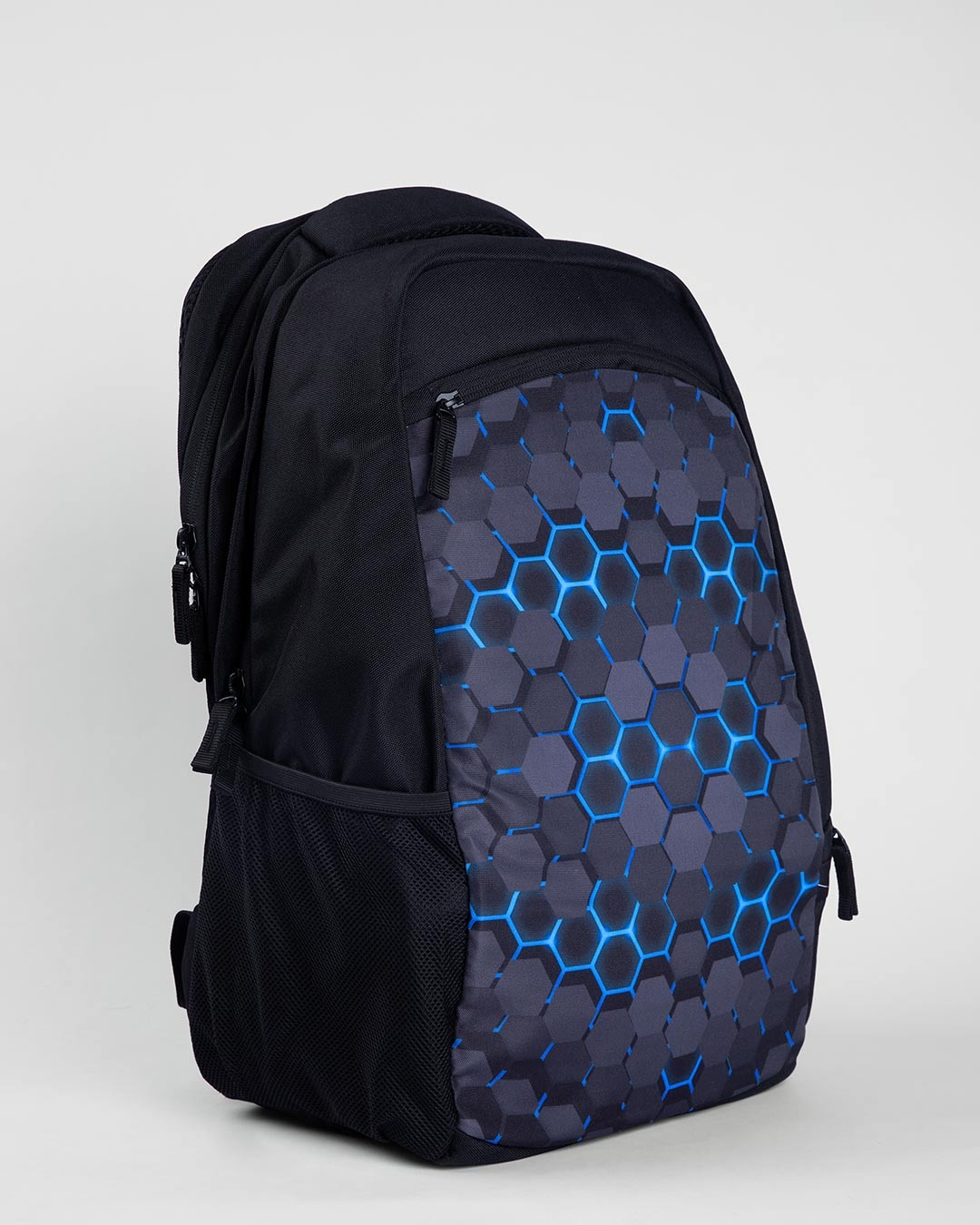 Shop Neon 3d Hexagons Laptop Bag-Back