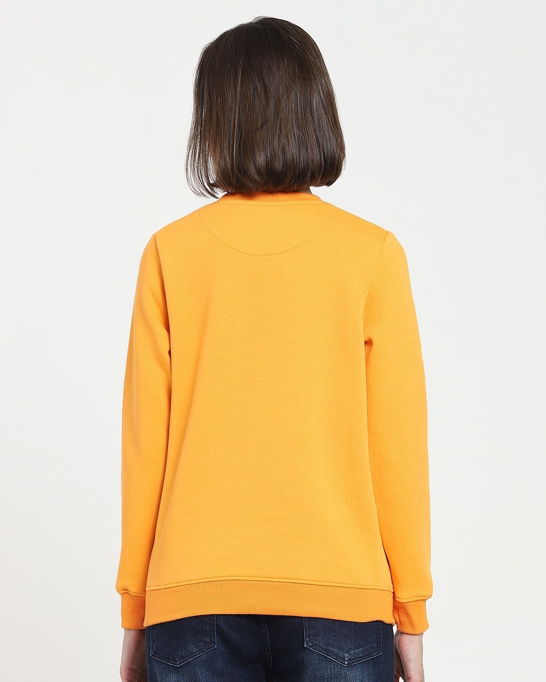 Shop Neon Orange Fleece Sweatshirt-Design