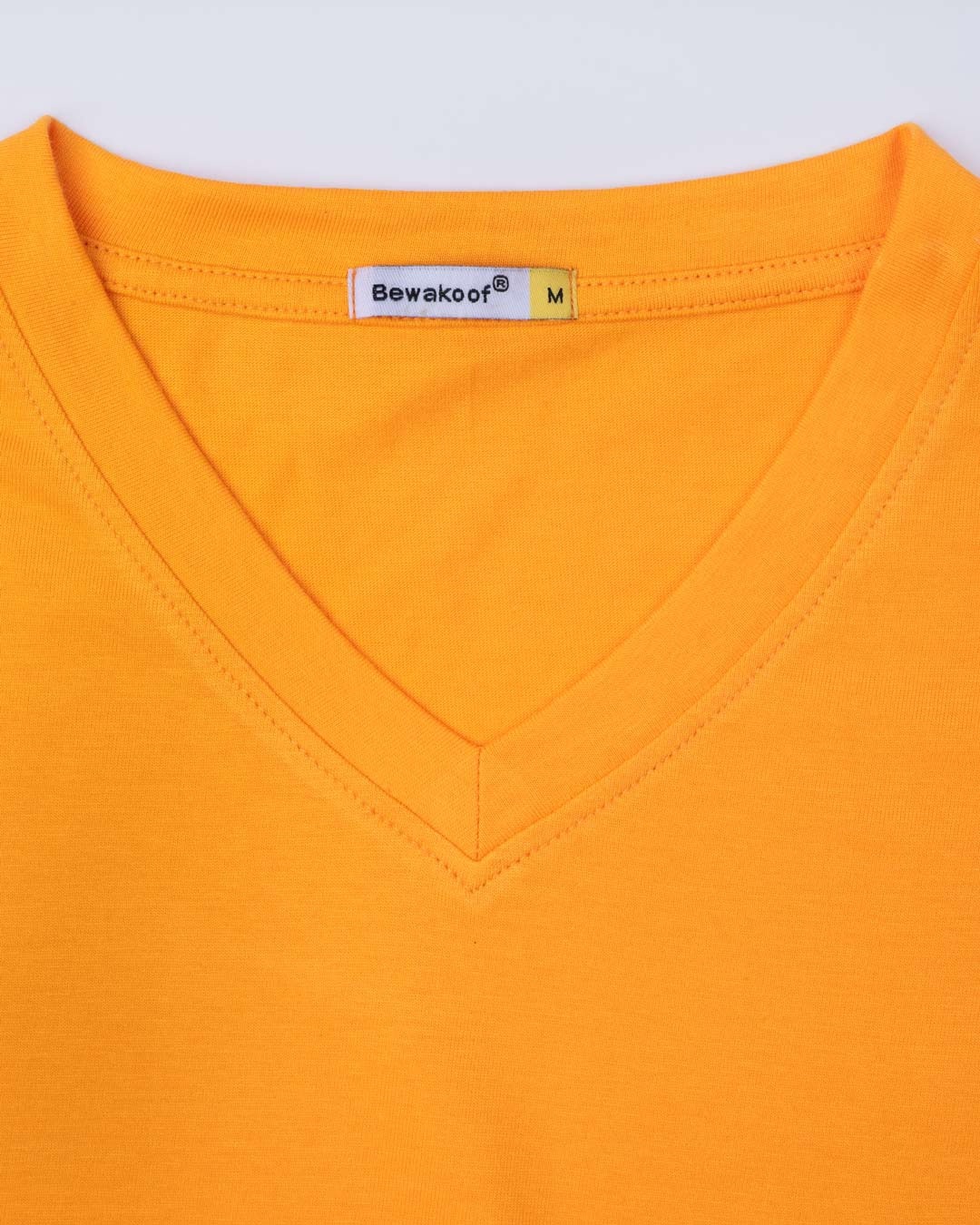 Buy Neon Orange V-Neck Full Sleeve T-Shirt for Men orange Online at ...