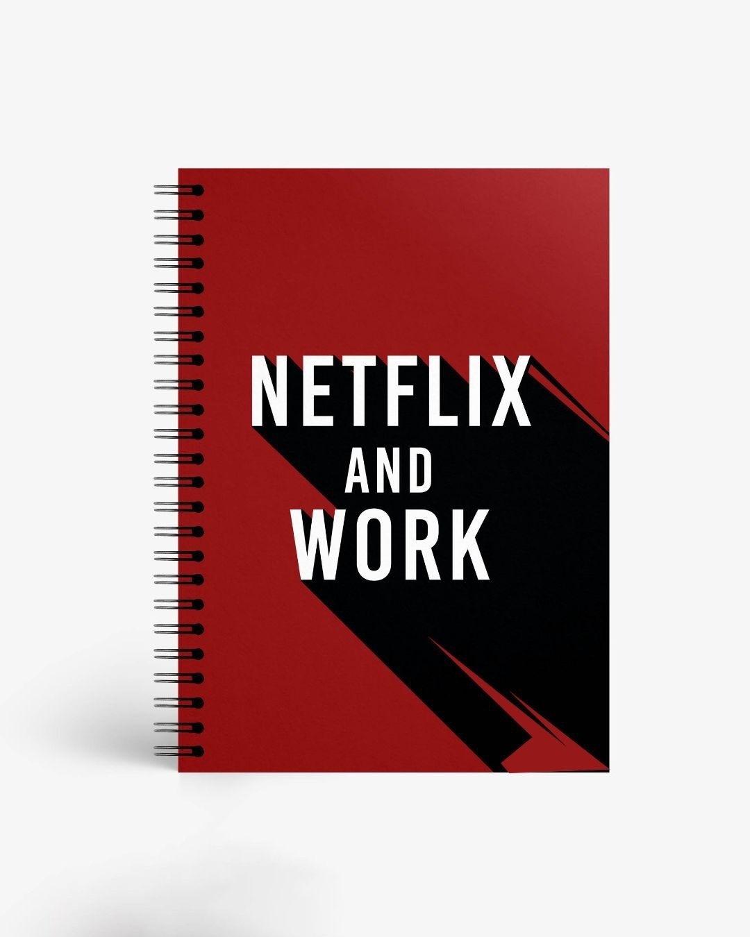 Shop Netflix and Work Designer Notebook (Hardbound, A5 Size, 144 Pages, Ruled Pages)-Back