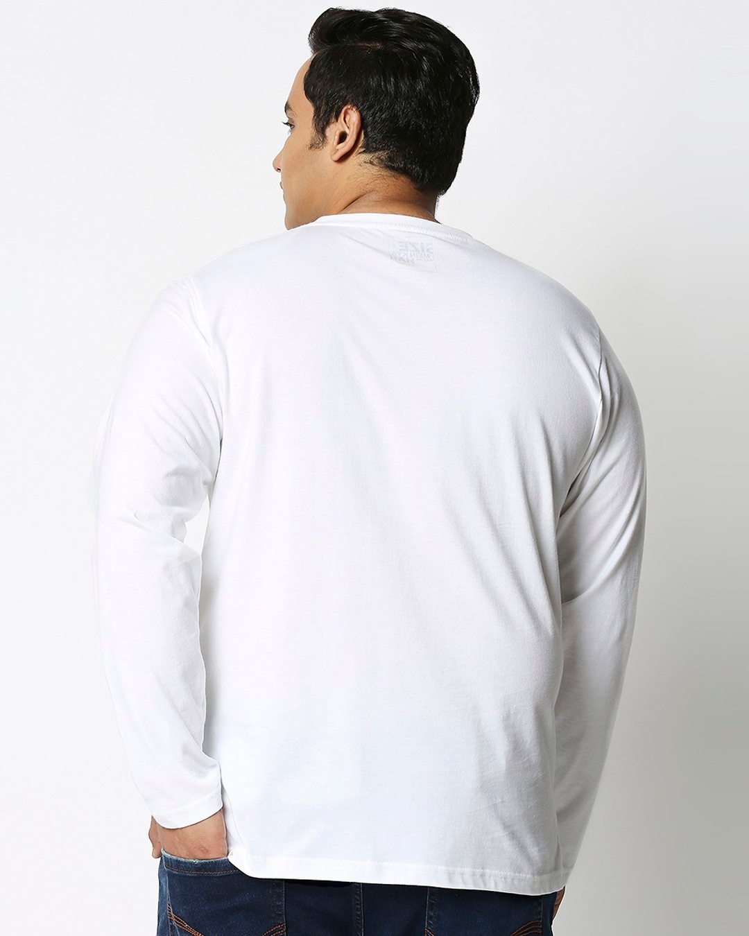 Shop Never Mind Stripe Men's Full Sleeves T-shirt Plus Size-Back