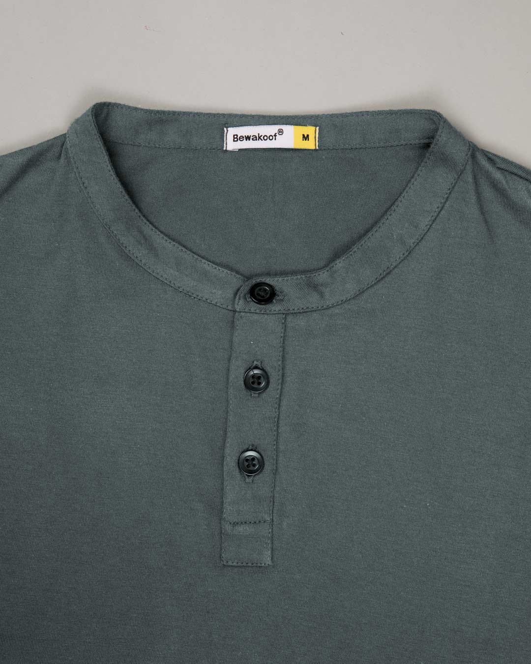 Shop Nimbus Grey Full Sleeve Henley T-Shirt