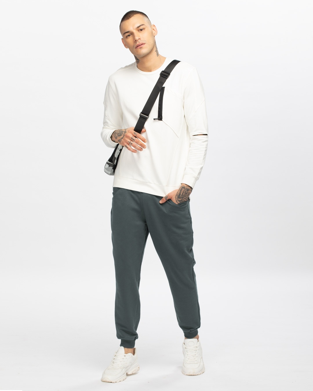 Shop Nimbus Grey Men's Joggers-Full