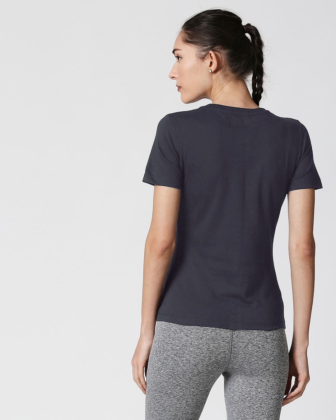Shop Nimbus Grey-Neon Orange Contrast Bone Pocket Half Sleeves T-Shirt-Design