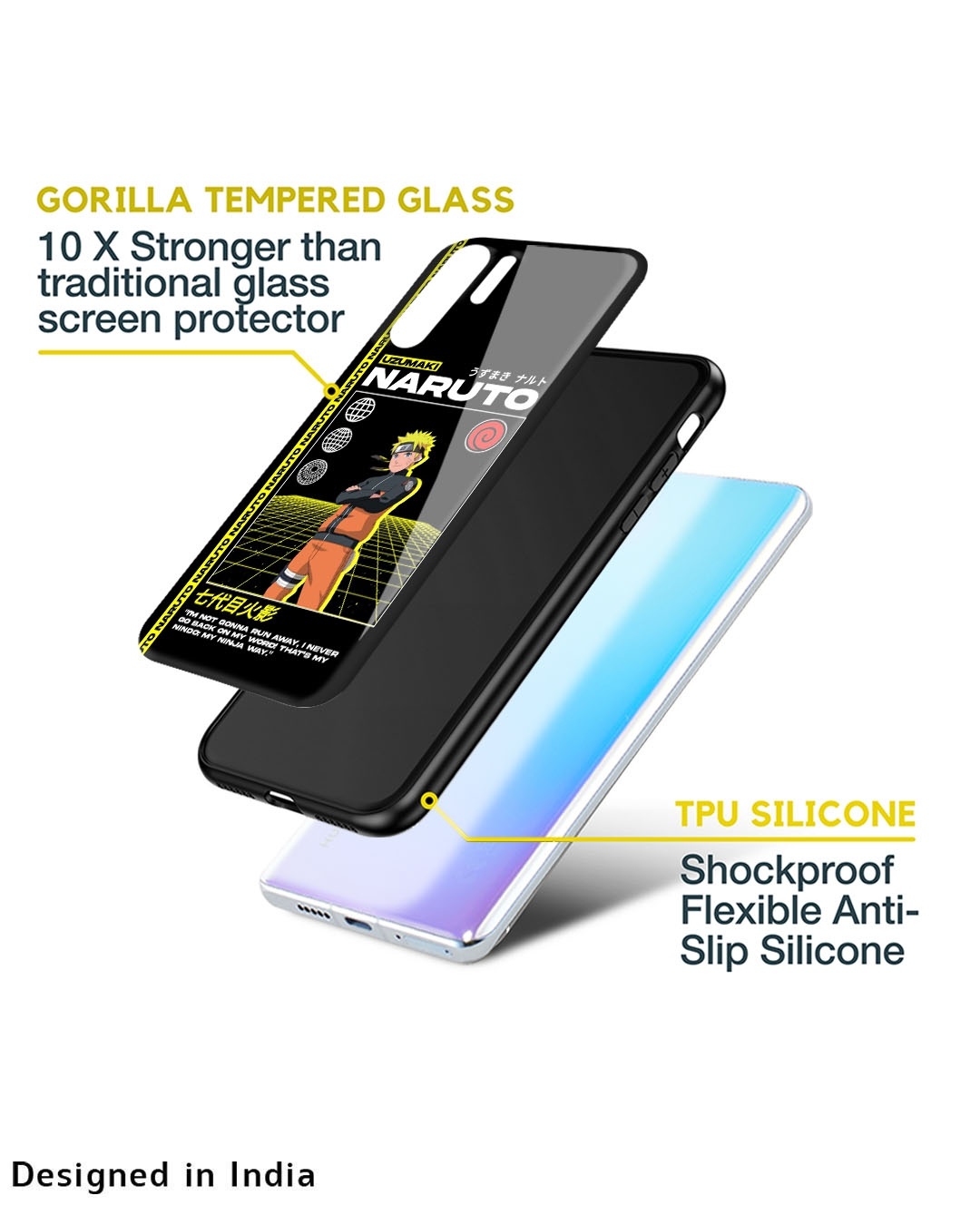 Shop Ninja Way Premium Glass Case for Apple iPhone 12 (Shock Proof,Scratch Resistant)-Design