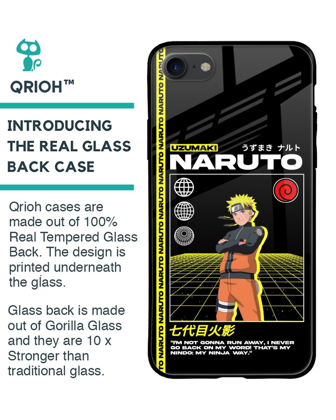 Shop Ninja Way Premium Glass Case for Apple iPhone SE 2020 (Shock Proof,Scratch Resistant)-Back
