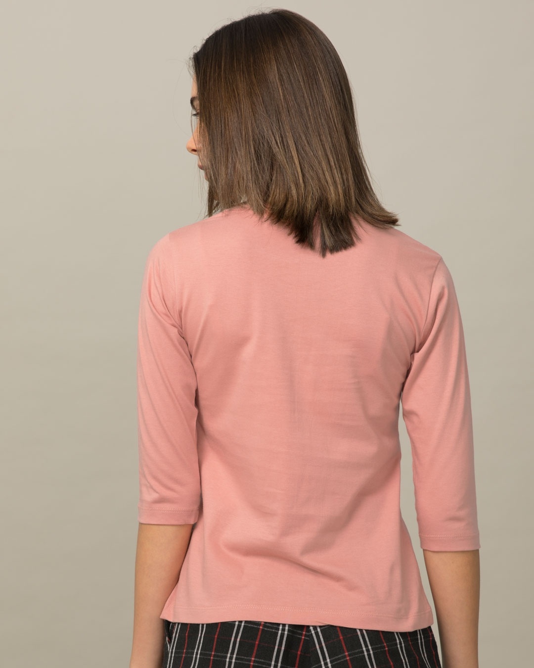 Shop Nobody Said It Was Easy Round Neck 3/4th Sleeve T-Shirt-Back