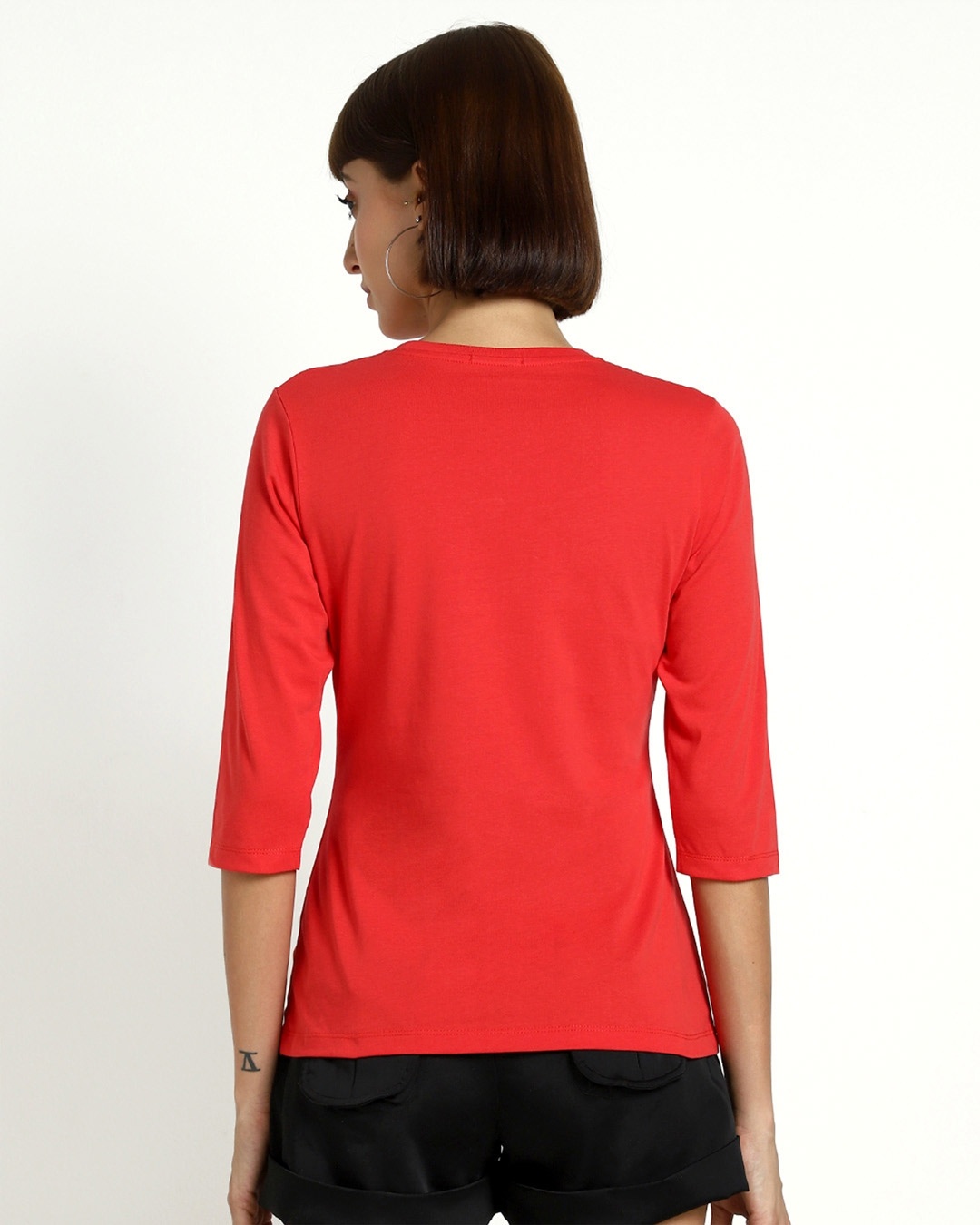 Shop Not Ordinary Round Neck 3/4th Sleeve T-Shirt-Back