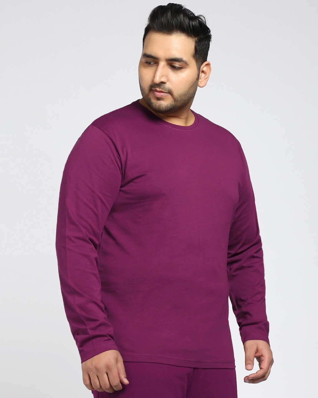 Shop Men's Purple Plus Size T-shirt-Back
