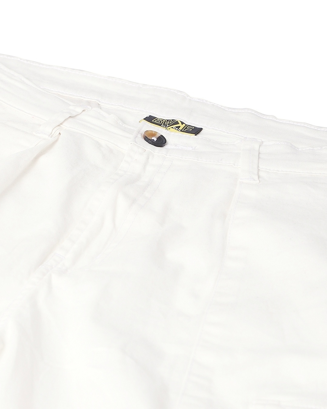 Shop Off White Cargo Chino Joggers With Pleats
