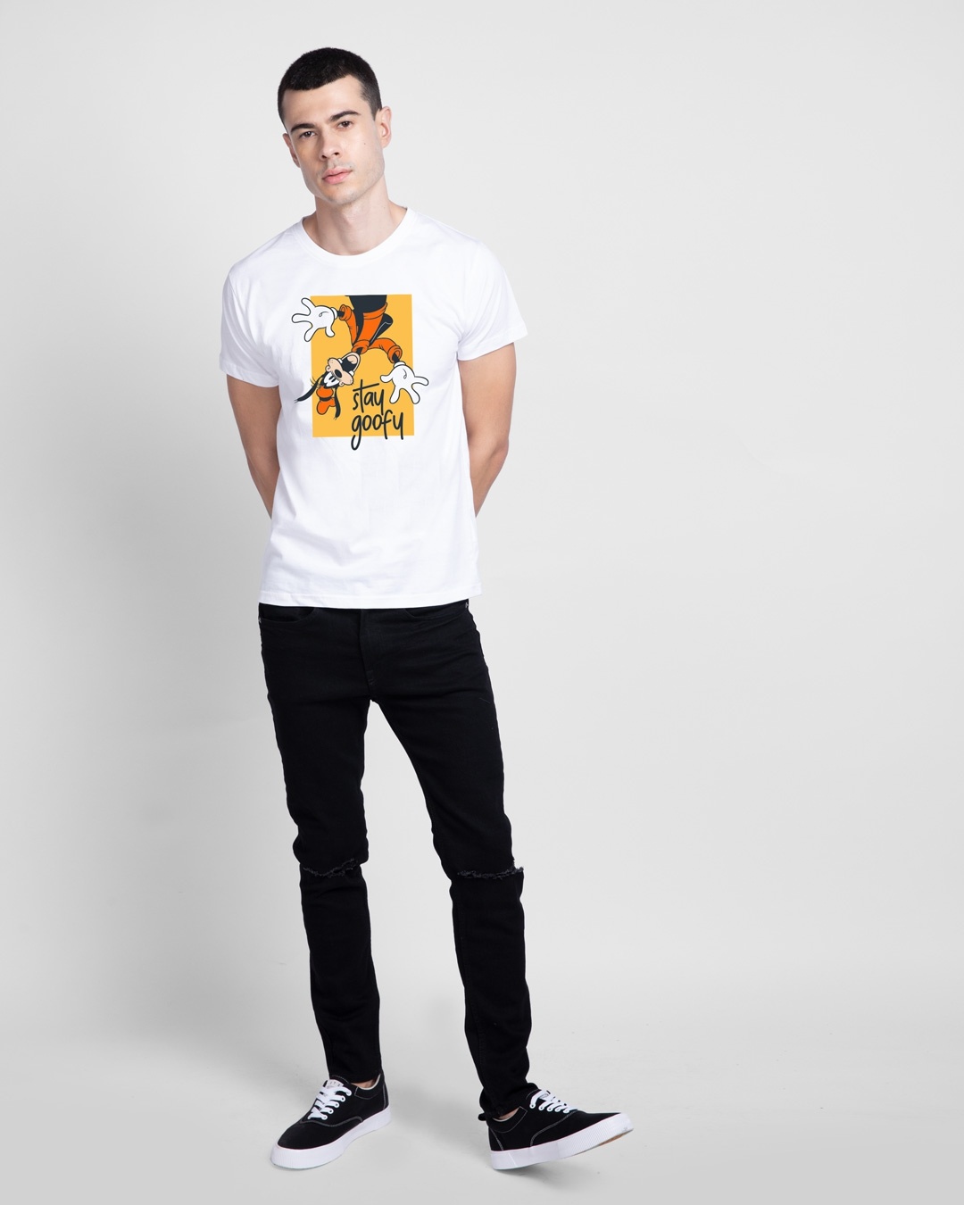 Shop Oh So Goofy Half Sleeve T-Shirt (DL) White-Design