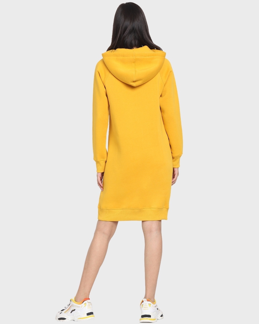 Shop Old Gold Fashion Sweatshirt Hoodie Dress-Design