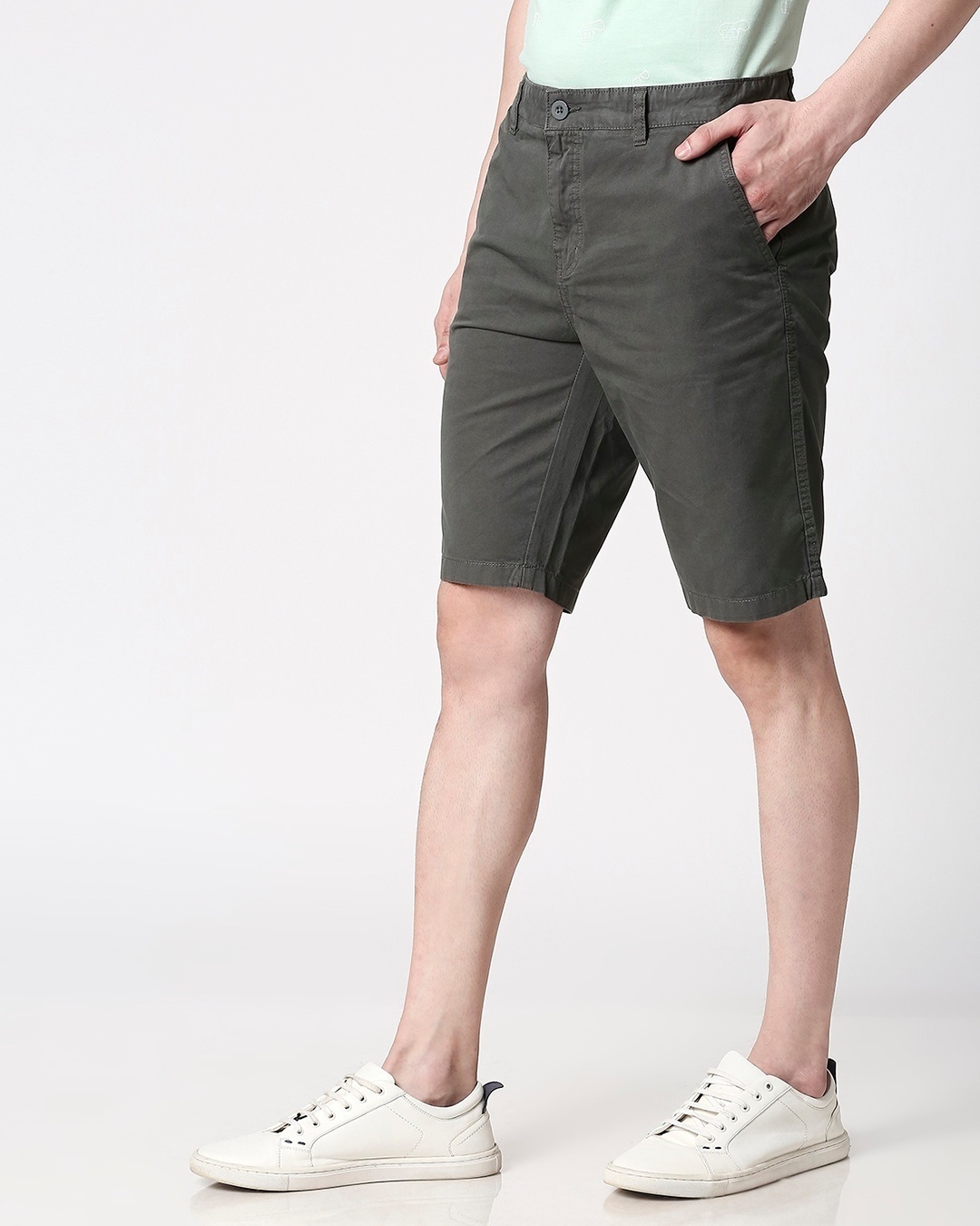 Shop Olive Green Men's Shorts-Design