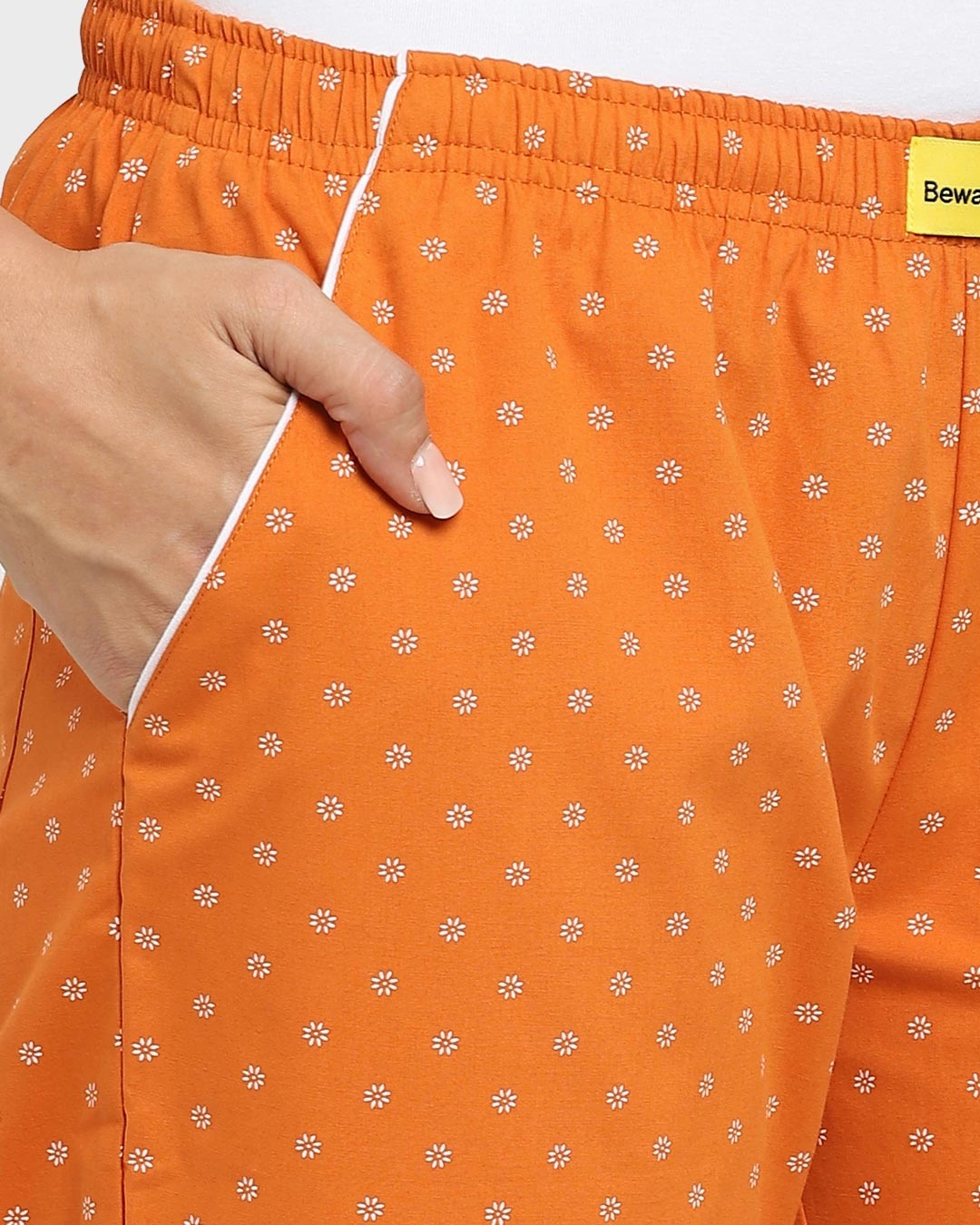 Shop Orange AOP Geometric Print B Pyjama