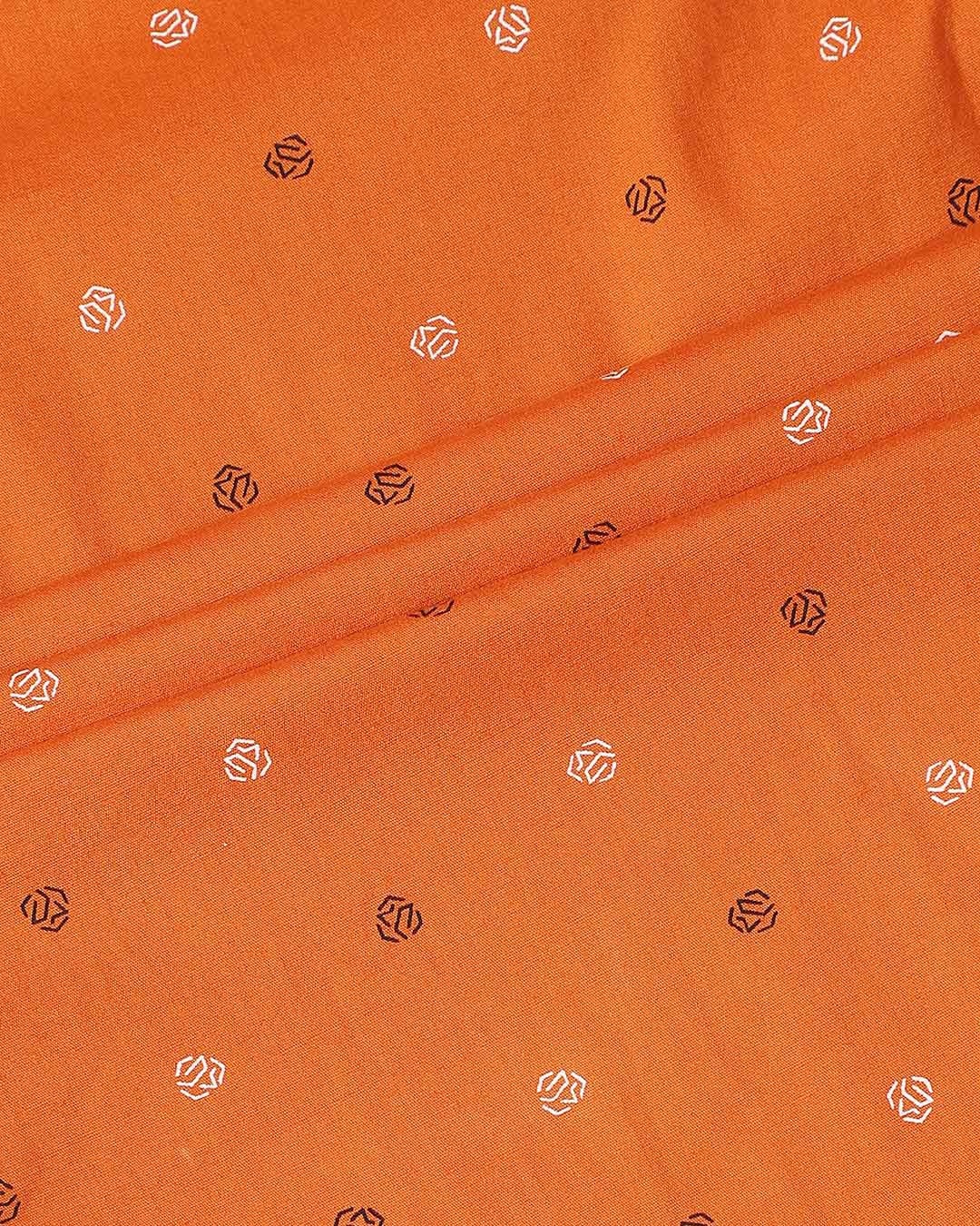 Shop Orange AOP Geometric Print E Pyjama