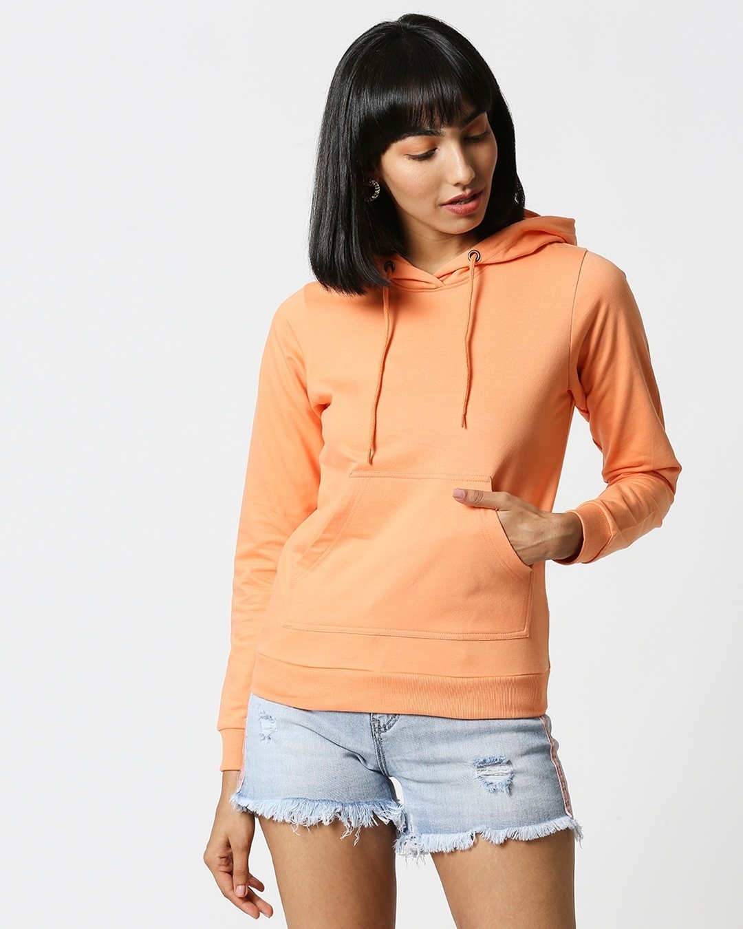 Shop Orange Rush Fleece Hoodie-Design