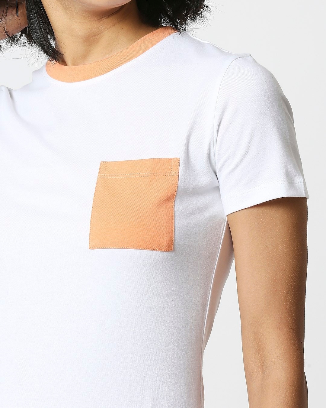 Shop Orange Rush Pocket Half Sleeves T-Shirt