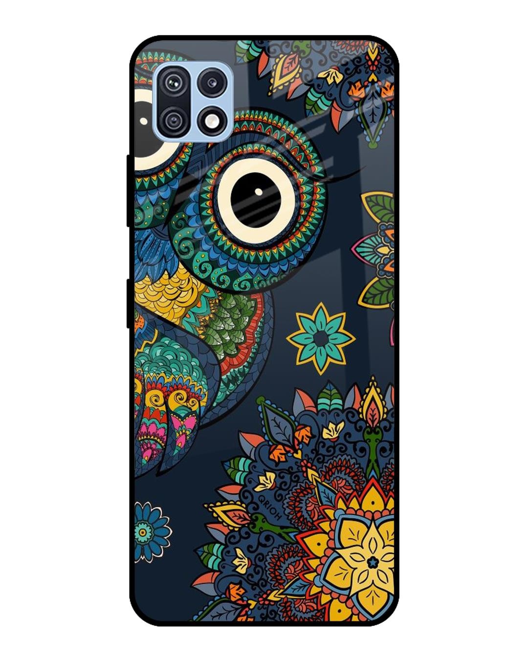 Shop Owl Art Printed Premium Glass Cover For  F42 5G(Impact Resistant, Matte Finish)-Front