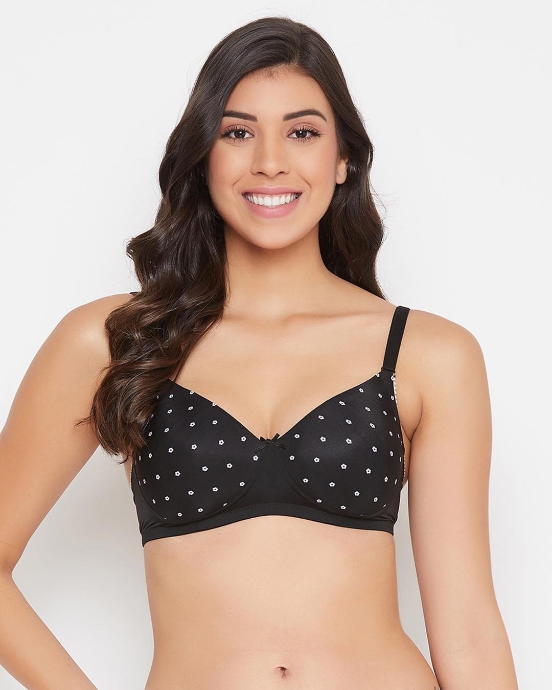 Buy Padded Non Wired Full Cup Floral Print Multiway T-Shirt Bra In Black  Online in India at Bewakoof