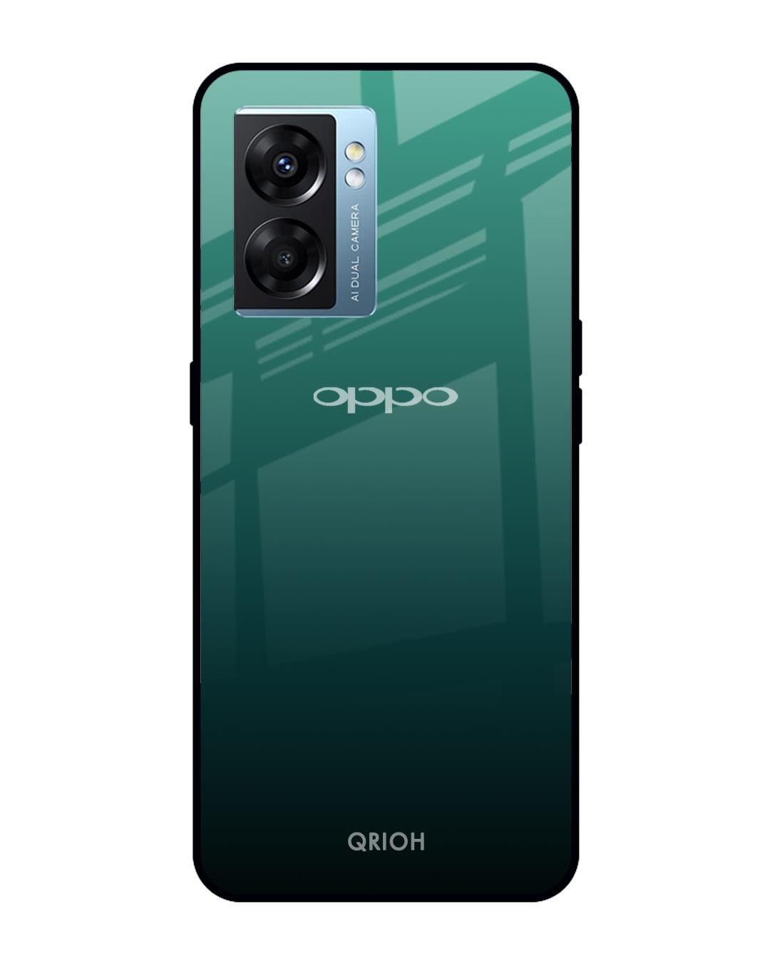Shop Palm Green Premium Glass Cover for Oppo K10 5G (Shock Proof, Scratch Resistant)-Front