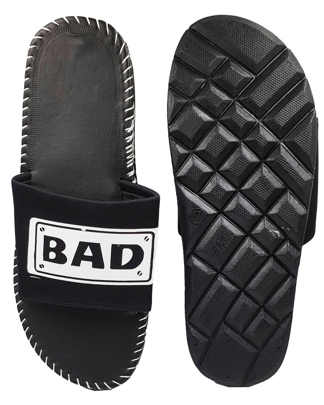 Shop Flat Badboy Black Slipper Flipflops Slides For Men-Design
