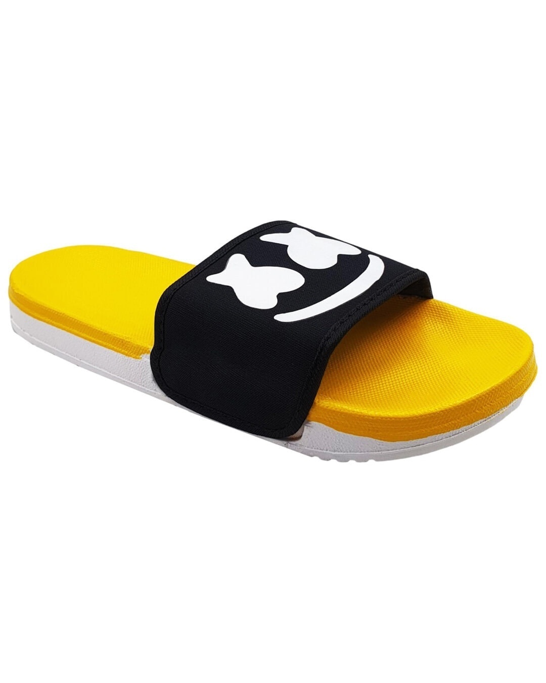 Shop Smarty Yellow Slipper Flipflops Slides For Men-Back