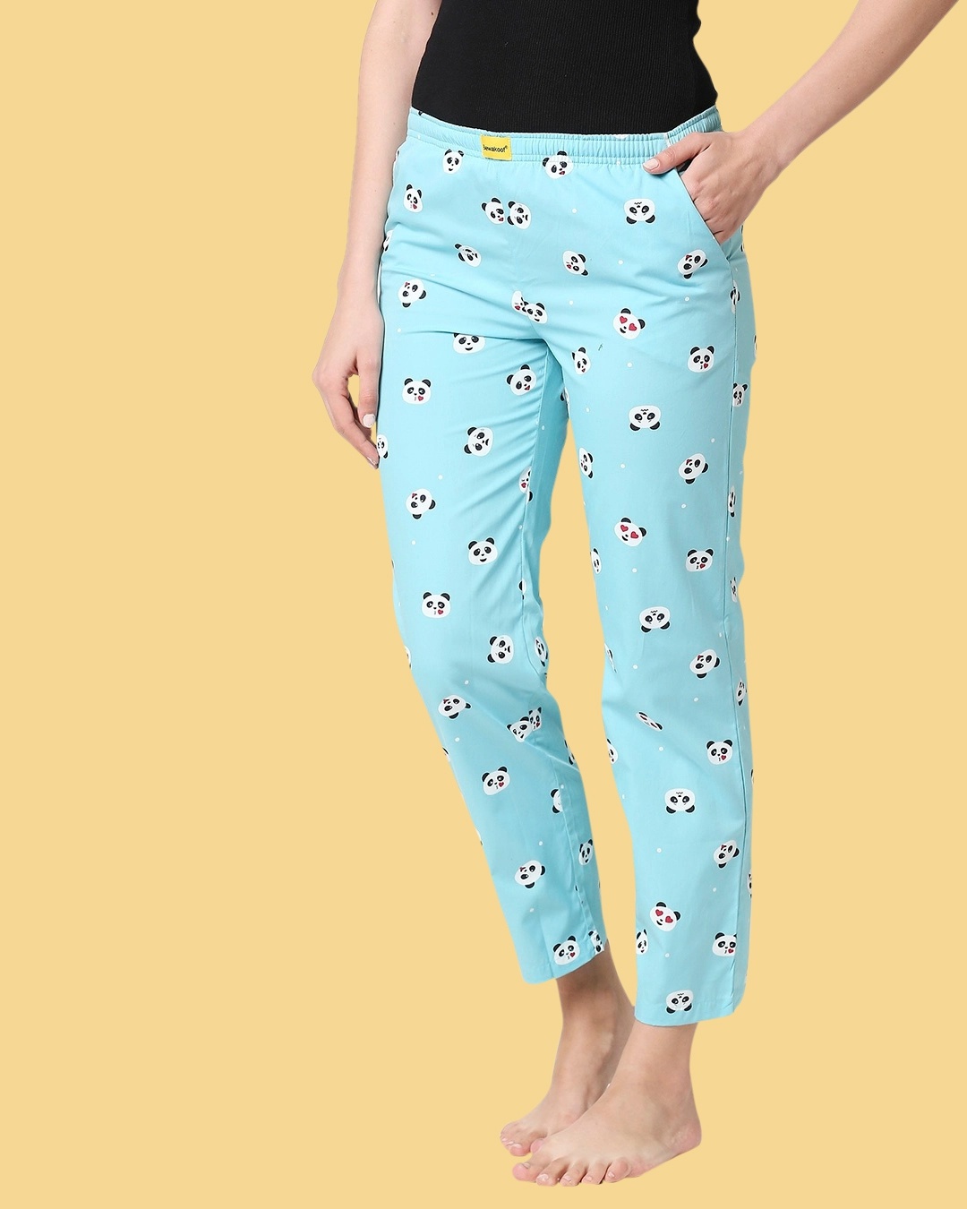 Shop Panda Moods All Over Printed Pyjama-Front