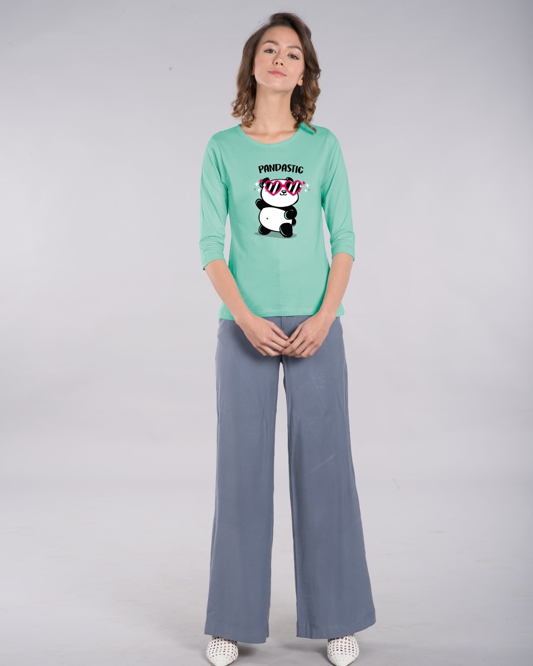 Shop Pandastic Round Neck 3/4th Sleeve T-Shirt-Design
