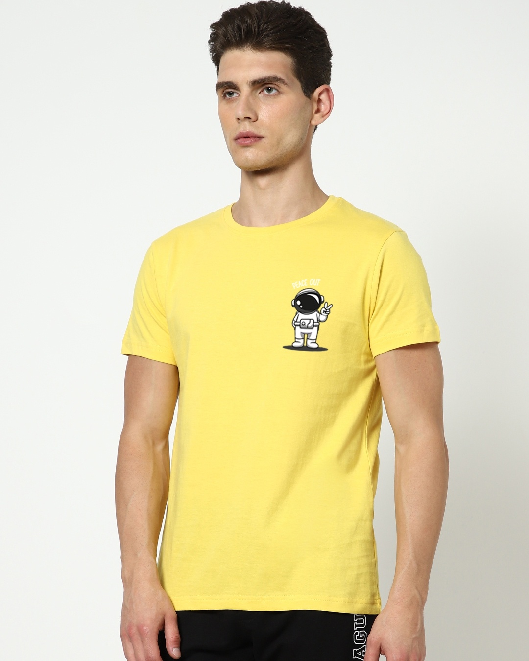 Shop Peace Out Astronaut Men's T-shirt-Front