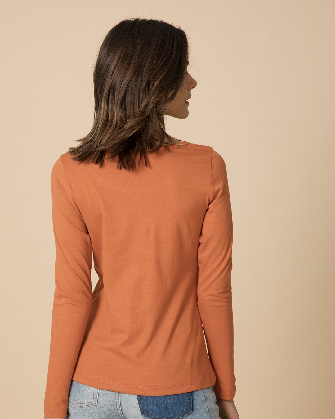 Shop Perfect Scoop Neck Full Sleeve T-Shirt-Back